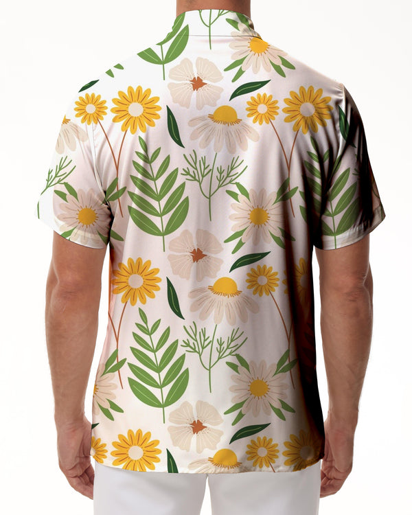 
Casual fashion print elements casual loose regular style men's floral lapel tropical summer Hawaiian fashion fun short sleeves
                
