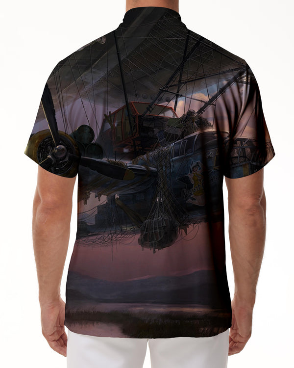 
Sky High Airplane Hawaiian Button Lapel Men's Casual Shirt Short Sleeve Daily Party Beach Swimwear
                
