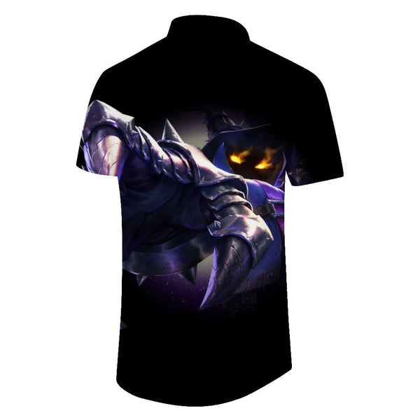 
Game Anime Characters 3D Printing Street Hip Hop Rap Fashion Casual Short Sleeve Shirt Men's Button Pocket Short Sleeve Shirt Lapel
                