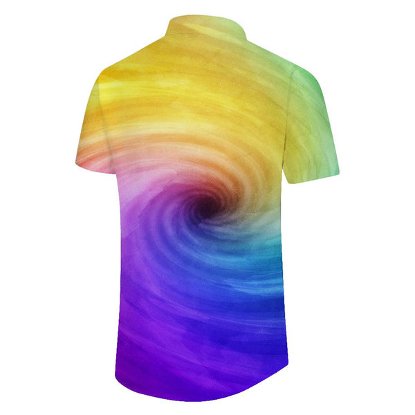 
Rainbow Shirt Men's Casual Streetwear Everyday Vacation Shirt Summer Fashion Shirt Short Sleeve Pattern Tops
                