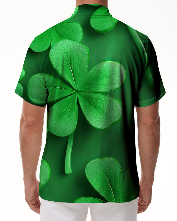 
Shamrock Print Casual Short Sleeve Hawaiian Shirt Button Down Green Fashion Short Sleeve Tropical Summer Tops Mens St. Patrick's Day Shirt
                