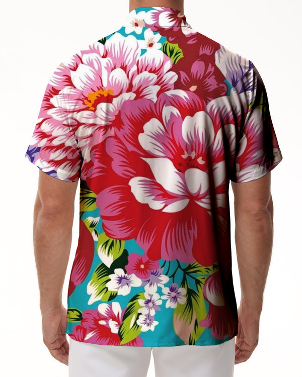 
Floral Hawaiian shirt men's sleeves printed casual button summer beach short sleeves casual loose daily travel vacation short sleeve shirt tops
                