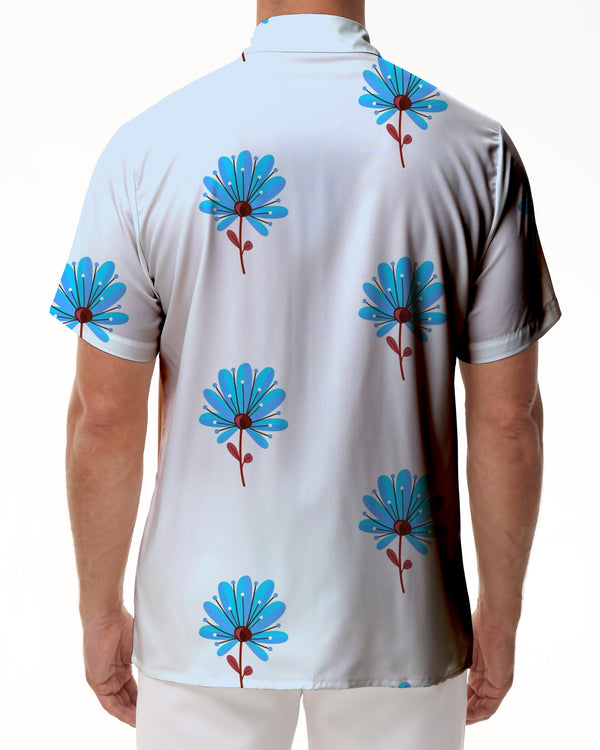 
Men's Hawaiian shirt casual button-down fashionable simple style suitable for beach play tops
                