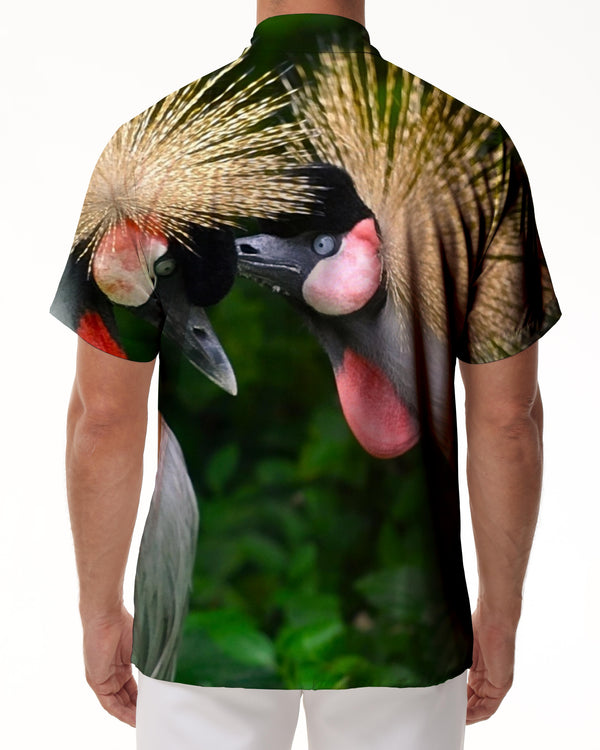 
Men's casual short-sleeved comfortable breathable fashionable daily travel short-sleeved shirt Hawaiian four seasons tropical short-sleeved shirt animal
                