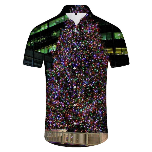 
Street art Christmas tree simple style casual fun men's loose clothing Hawaii tropical seaside beach party
                
