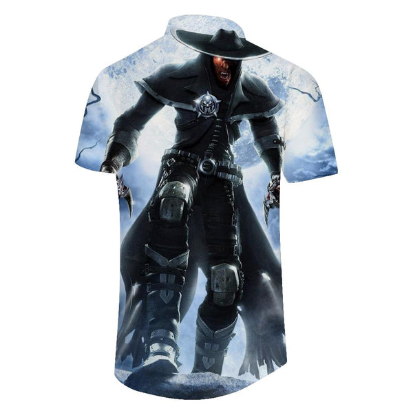 
Moonlight Hell Devil Print Short Sleeve Shirt Men Fashion Polyester Casual Loose Short Sleeve Shirt Lapel Short Fashion Four Seasons Fashion Retro Short Sleeve Shirt Men
                