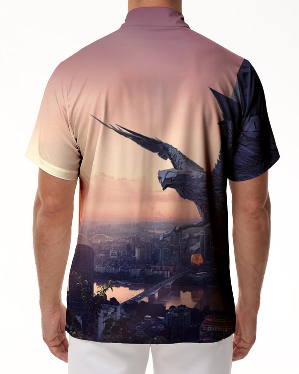 
Snake Eagle Close Up Face Hawaiian Shirt Mens Casual Short Sleeve Button Down Dress Shirt Lapel Tie Pocket
                