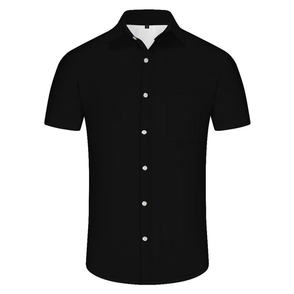 
Summer casual tops 3d digital printing men's casual black comfortable breathable light shirt short sleeve lapel button
                