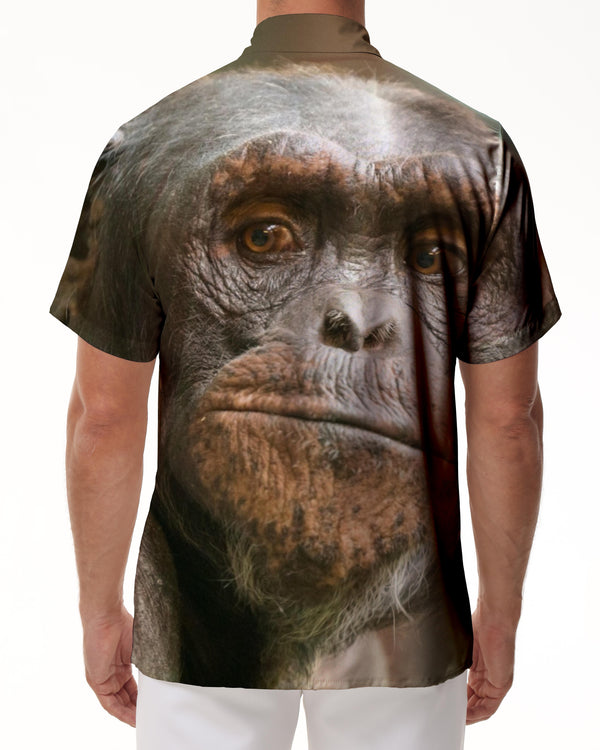 
Casual Animal Monkey Short Sleeve Shirt Men's Vacation Outdoor Fishing Short Sleeve Shirt Hawaiian Button Lapel Short Sleeve Shirt
                