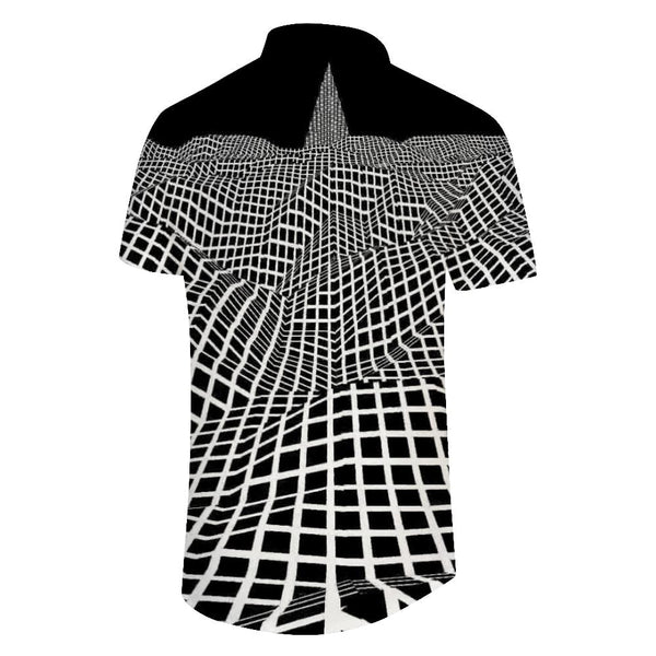 
Geometric Men's Fashion Cool Casual Loose Hawaiian Tropical Back Beach Short Sleeve Shirt Button Down
                