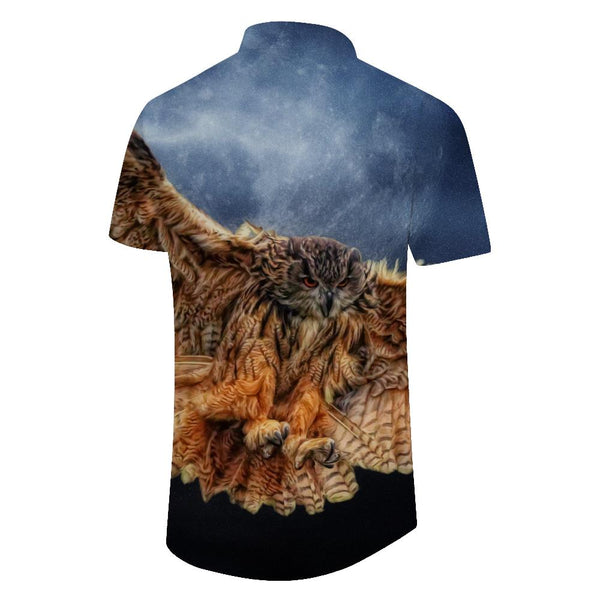 
Regular Fit Owl Beliefs Men's Printed Short Sleeve Casual Business Button Down Shirt Tropical
                