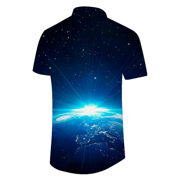 
Space Galaxy Hawaii 3d Printed Pattern Men's Button Shirt Casual Summer Galaxy Short Sleeve
                