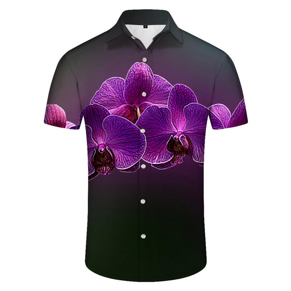 
Orchid Hawaiian Lapel Button Down Pocket Shirt Mens Casual Streetwear Button Down Shirt Short Sleeve Casual Hawaiian Beach Shirt
                