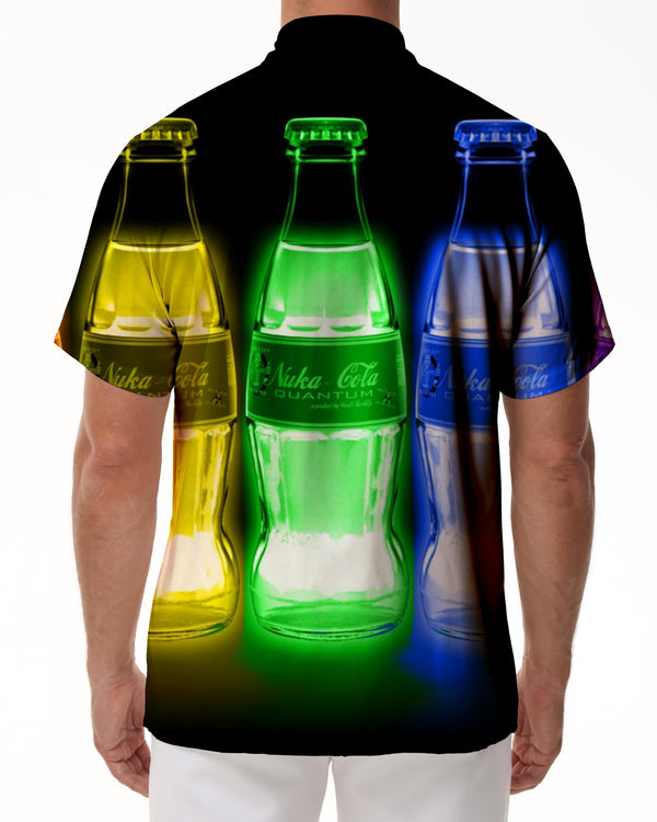 
Colorful summer design 3D printed shirt cola beverage bottle flower short sleeve men's short sleeve street top popular
                