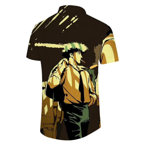 
Tropical Four Seasons Fashion Japanese Cartoon Animal Characters Lapel Button-Down Pocket Short Sleeve Shirt Men's Street Daily Clothes
                