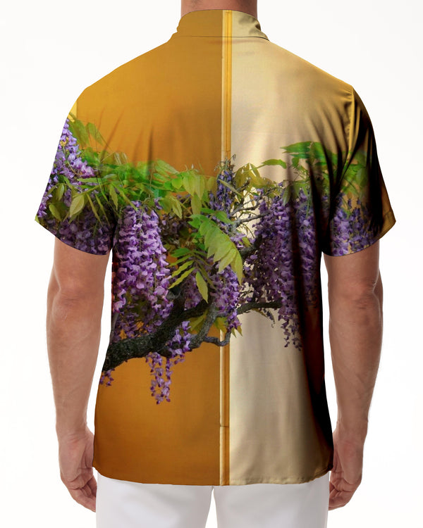 
Wisteria Flower Purple Pattern Men's Short Sleeve Shirt Fashion Hawaiian Shirt Summer Casual Tops
                