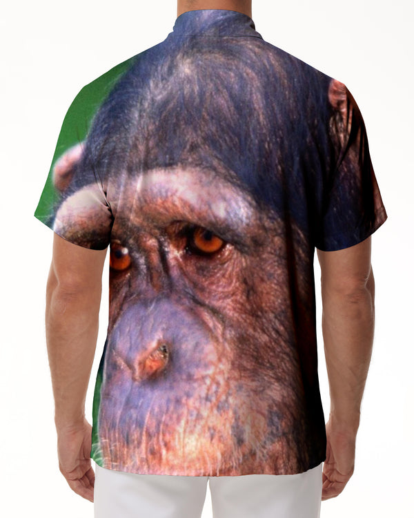 
Nature Wild Animals Orangutan Hawaiian Short Sleeve Shirt Button Lapel Men's Casual Daily Travel Short Sleeve Shirt Digital Printing
                