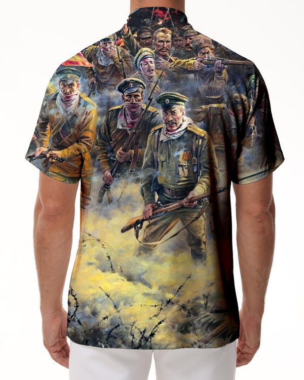 
Hawaiian Shirt Men's Casual Soviet War Summer Casual Short Sleeve Street Daily Retro Beach Top Clothing
                