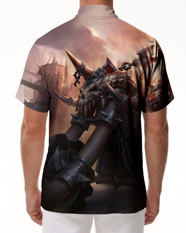 
Summer Men's Cartoon Print Short Sleeve Hawaiian Shirt Loose Casual Beach Shirt Street Fashion Clothing
                