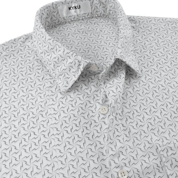 
Breathable Men's Polo Shirt a Casual Micro Print for Summer Comfort
                
