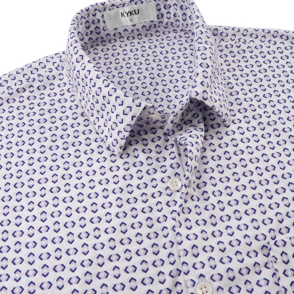
Men's Long Sleeve Polo a Timeless Style with a Modern Micro Print
                