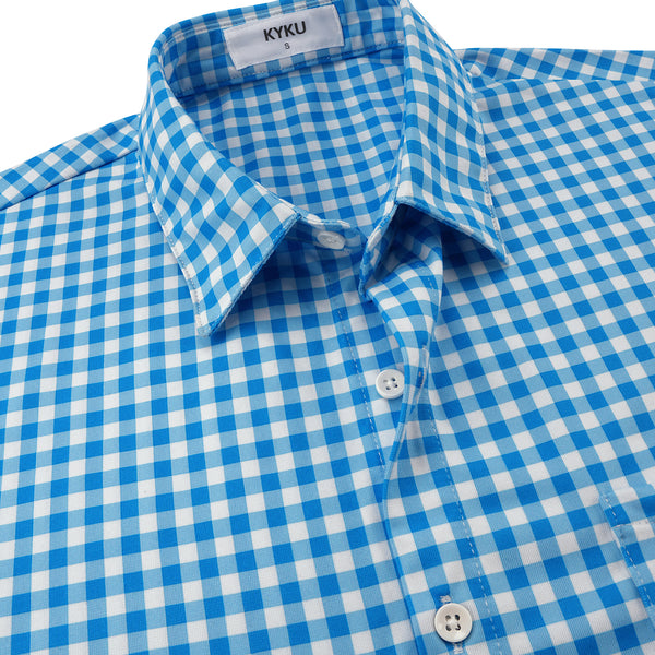 
Soft Cotton Long Sleeve Polo with a Casual Micro Print for Men
                