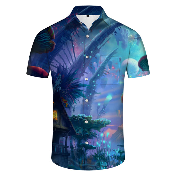 
Fairy Tale World Men's Loose Print Pattern Hawaii Four Seasons Tropical Fantasy Casual Street Outdoor Tops
                