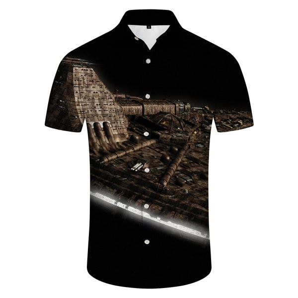 
Ancient Egypt Secret Pyramid Hawaiian Shirt Men's Summer Beach Print Short Sleeve Button Top
                