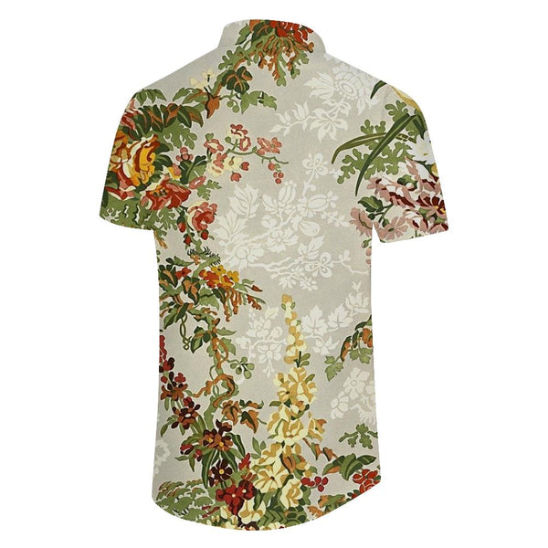 
Vintage Fashion Men's Daily Street Floral Print Hawaiian Casual Button-Up Beach Party Floral Shirt
                