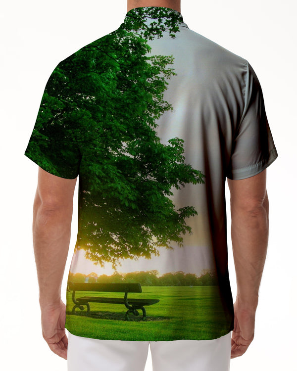 
Landscape Fun Nature Hawaiian Button Down Lapel Men's Casual Shirts for All Seasons and Occasions
                