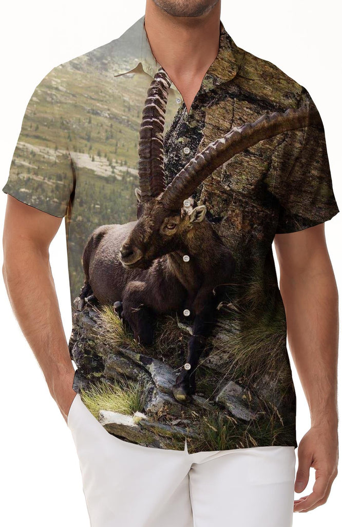 Camouflage Hunting Animal Wild Boar 3D Short Sleeve Summer Casual Men Shirt Fashion Street Clothing Shirt Short Sleeve Tops