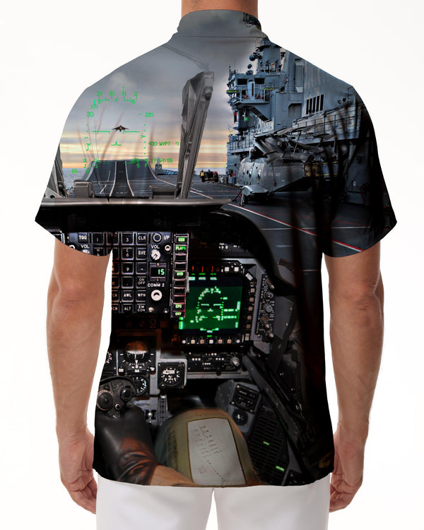 
Men's Airliner Cockpit Pilot Aircraft Short Sleeve Beach Shirt Hawaiian Shirt Summer Clothes Lapel Shirt Casual Tops Printed Business Clothing
                
