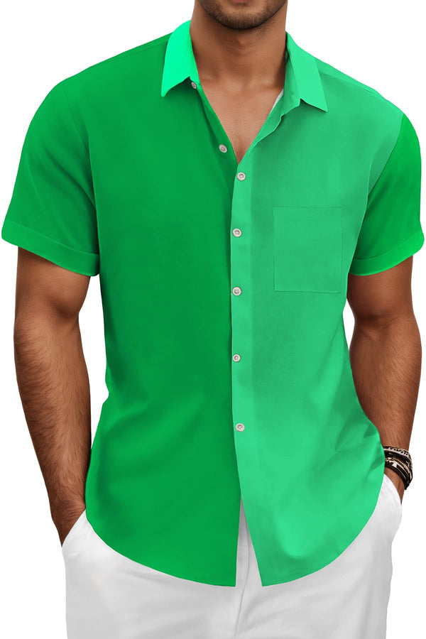 Hawaiian Shit for Men Beach Summer Mens Buton Down Short Sleeve Shit Tropical Vacation Casual Clothes