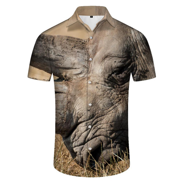 
African Fierce Men's Casual Short Sleeve Shirt Loose Animal Hawaiian Short Sleeve Shirt Tropical Four Seasons
                