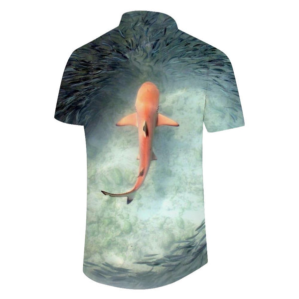 
Clear Underwater Fish Men's Shirt Short Sleeve Casual Shirt Men's Shirt Summer Beach Hawaiian Shirt With Pockets
                