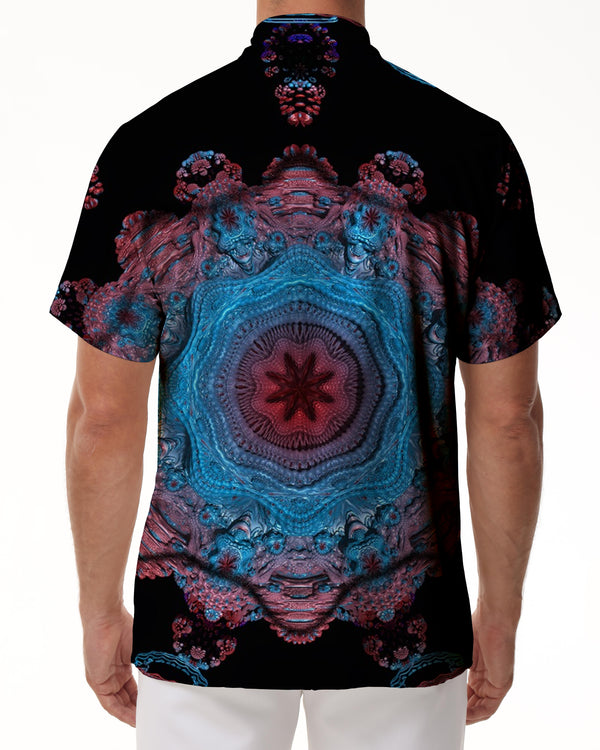 
Polyester embroidery print pattern casual shirt men's tropical rainforest fashion comfortable breathable Hawaiian short-sleeved shirt summer carnival
                