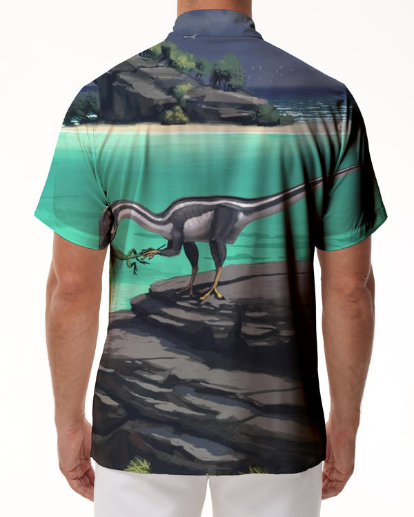 
Dinosaur Era Men's Hawaiian Fun Animals Four Seasons Shirt Short Sleeve Button-Down Summer Beach Shirt Short Sleeve
                