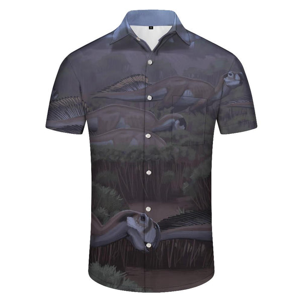 
Hawaiian Shirt Men's Short Sleeve Button Shirt Dinosaur Print Casual Beach Shirt Summer Flowers Palm Tree Shirt Tops
                