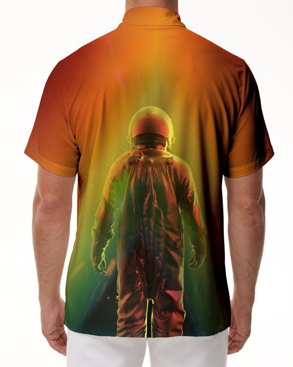 
Cool Watercolor Astronaut Mens Hawaiian Shirt Short Sleeve Button Down Casual Shirt for Summer Beach Fashion
                