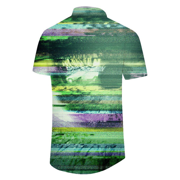 
New color mosaic pattern print summer men's sports shirt beach fashion print shirt fashion beach button down
                