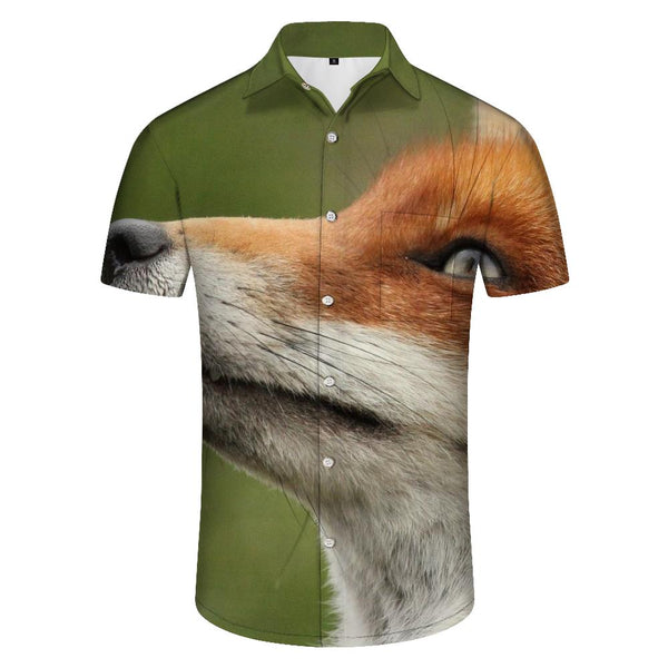 
Sly Fox Button Down Shirt Mens Casual Loose Short Sleeve Shirt Hawaiian Lapel Button Pocket Short Sleeve Shirt Tops Animal
                