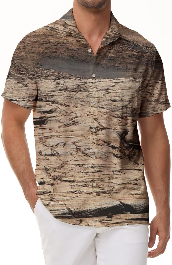 3D Printed Button Lapel Short Sleeve Shirt Comfortable Breathable Fashion Trend Hawaiian Beach Top