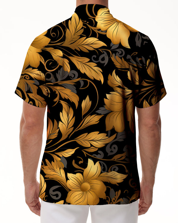 
Casual Summer Hawaiian Beach Shirt Short Sleeve Button-Down Collar Floral Print Beach Shirt with Pockets Regular Fit Top
                