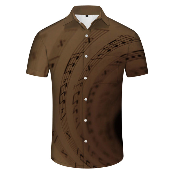 
Music Notation Art Retro Print Men's Shirt Short Sleeve Outdoor Fishing Casual Lapel Short Sleeve
                