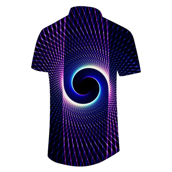 
Interesting colorful geometric pattern abstract summer 3D pattern holiday casual personality printed tops for men
                