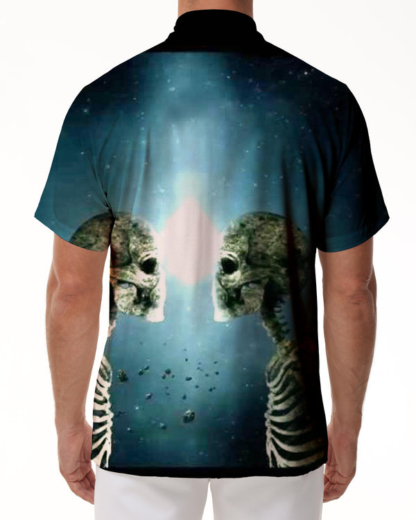 
Fun Party Fashion Men's Casual Skull Frame Hawaiian Shirt Short Sleeve Button Hawaiian Shirt Tops
                