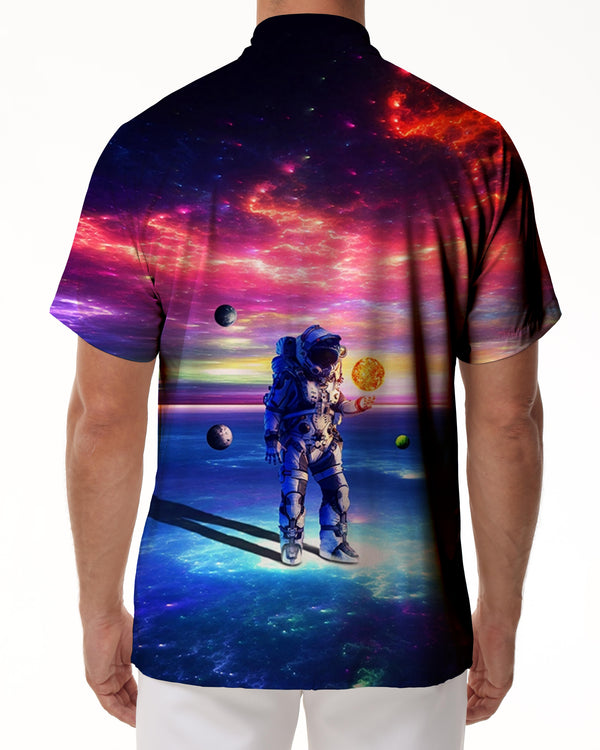
Galaxy Astronaut Astronaut Casual Button Hawaiian Shirt Men's Art Fashion Design Short Sleeve
                