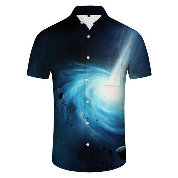 
Cosmic Men's Hawaiian Casual Shirt Vacation Beach Loose Short Sleeve Button Shirt Suitable for Everyday Outings
                