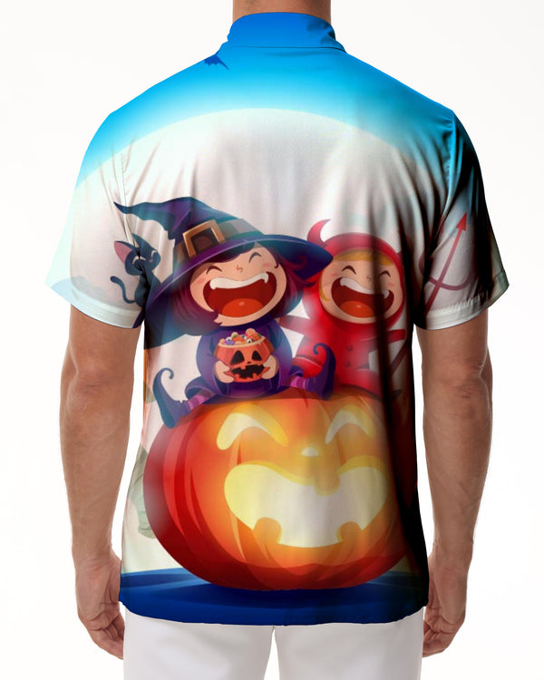 
Cute Halloween Happy Magic Party 3D Printed Pattern Men Shirt Hawaiian Casual Beachwear
                