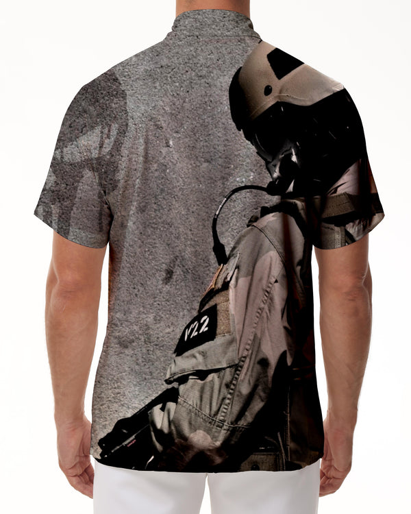 
Flag US Army Soldier Men's Shirt Casual Short Sleeve Hawaiian Shirt Tops Sports
                